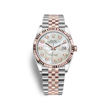 Rolex Datejust 36 Stainless Steel / Everose / Fluted / MOP Diamond / Jubilee