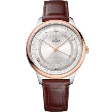 Omega De Ville Prestige Co-Axial Master Chronometer Pointer Date 42 Stainless Steel - Sedna Gold / Silver