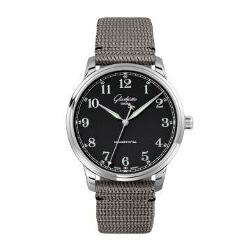 Glashütte Original Senator Excellence Stainless Steel / Black / Synthetic - Folding
