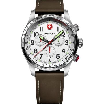 Wenger Terragraph Chrono Silver / Brown Ø 43mm