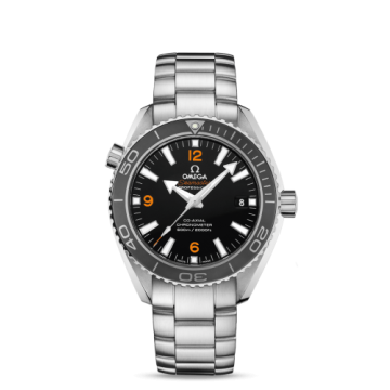 Omega Seamaster Planet Ocean 600M Co-Axial 42 Stainless Steel / Orange Numerals / Bracelet / Panama