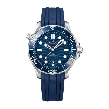 Omega Seamaster Diver 300M Master Co-Axial 42 Stainless Steel / Blue  / Rubber