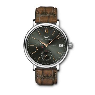 IWC Schaffhausen Portofino Hand-Wound Eight Days Stainless Steel / Green / Harrods