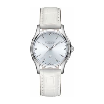 Hamilton Jazzmaster Lady Auto 34 Stainless Steel / Blue - Diamond