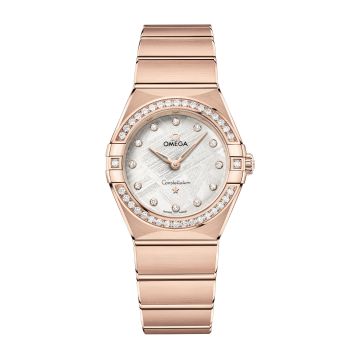 Omega Constellation Manhattan 28 Quartz Sedna Gold - Diamond / Silver Meteorite