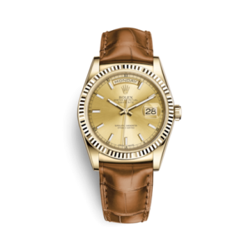 Rolex Day-Date 36 Yellow Gold / Strap / Champagne