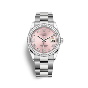Rolex Datejust 36 Stainless Steel / Diamond / Pink Roman-Diamonds / Oyster