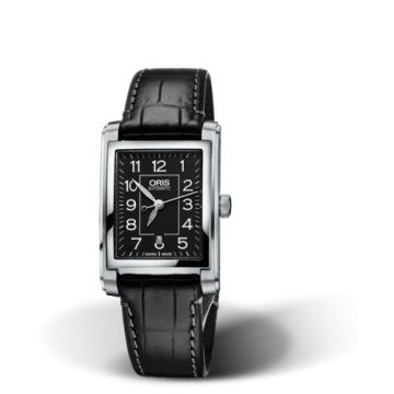 Oris Rectangular Date 24.5 Stainless Steel / Black - Arabic