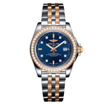 Breitling Galactic 32 Sleek Edition Stainless Steel / Rose Gold / Diamond / Horizon Blue Diamond / Bracelet
