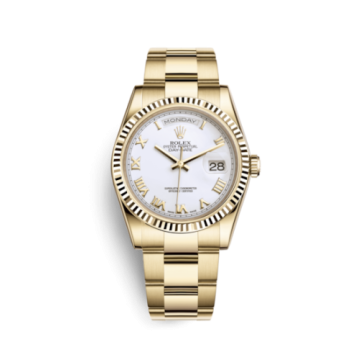 Rolex Day-Date 36 Yellow Gold / Oyster / White Roman