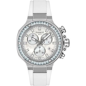 Tissot T-Race Chronograph 38 Stainless Steel - Ceramic Baguettes / MOP