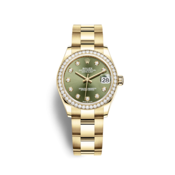 Rolex Datejust 31 Yellow Gold / Diamond / Olive - Diamond / Oyster