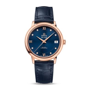 Omega De Ville Prestige Co-Axial 32.7 Red Gold / Blue