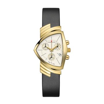 Hamilton Ventura Chrono Quartz 32.3 Yellow Gold / Silver