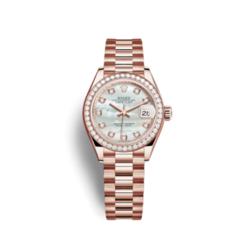 Rolex Lady-Datejust 28 Everose Diamond / President / MOP