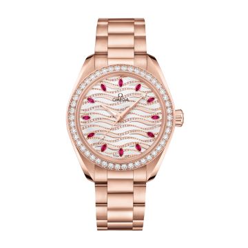 Omega Seamaster Aqua Terra 150M Master Chronometer 34 Sedna Gold / Diamond / Wave Ruby / Bracelet