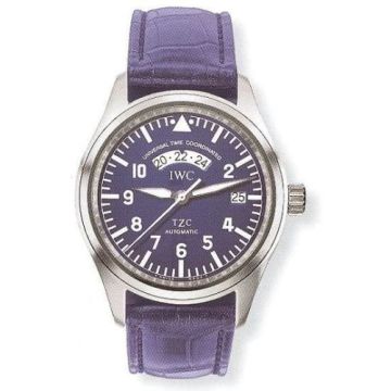 IWC Schaffhausen Pilot's Watch UTC Platinum / Blue / Strap