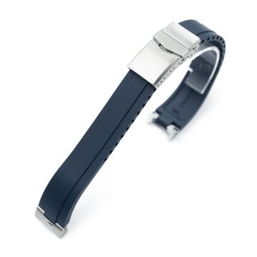 Crafter Blue - MX03-911 Blue FKM Rubber Strap with Curved End Links For Seiko Speedtimer SSC911 - 10mm