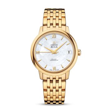 Omega De Ville Prestige Co-Axial 32.7 Yellow Gold / MOP / Bracelet