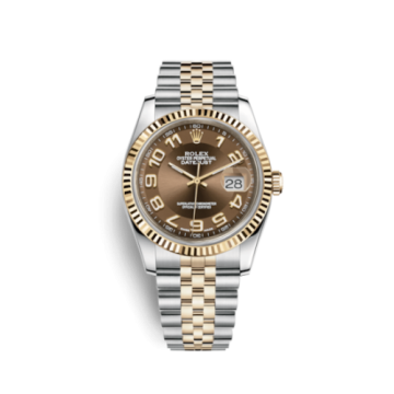Rolex Datejust 36 Rolesor Yellow Fluted / Jubilee / Bronze Arabic