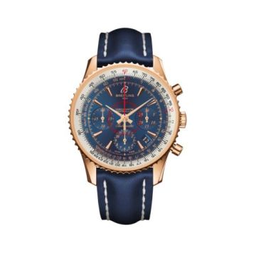 Breitling Montbrillant 01 Red Gold / Aurora Blue / Calf
