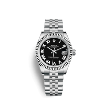 Rolex Datejust 31 Stainless Steel Fluted / Jubilee / Black - Roman