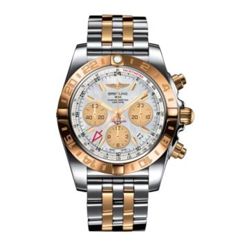 Breitling Chronomat 44 GMT Stainless Steel / Rose Gold / Pearl / Bracelet
