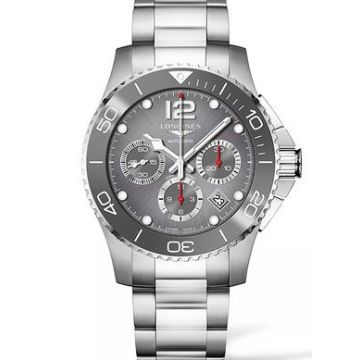 Longines HydroConquest 43 Automatic Chronograph Stainless Steel / Ceramic / Grey / Bracelet