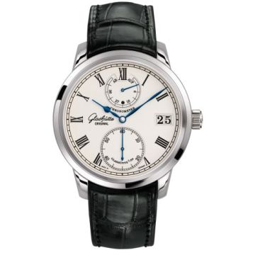 Glashütte Original Senator Chronometer White Gold / Silver / Alligator / Folding
