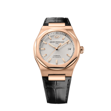 Girard-Perregaux Laureato 38 Automatic Pink Gold / Silver / Alligator