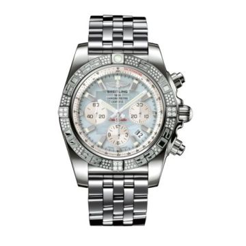 Breitling Chronomat 44 White Gold / Diamond / Gray Pearl / Bracelet