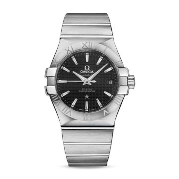 Omega Constellation Co-Axial 35 Stainless Steel / Black Clous de Paris