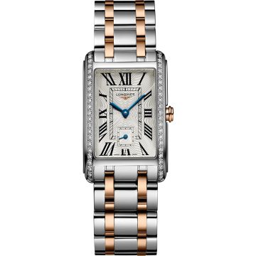 Longines DolceVita 23 Quartz Stainless Steel - Pink Gold Gold - Diamond / Silver - Roman / Bracelet