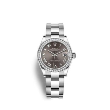 Rolex Datejust 31 Stainless Steel Diamond / Oyster / Grey - Roman