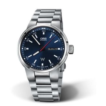 Oris Williams Day Date 42 Stainless Steel / Blue / Bracelet