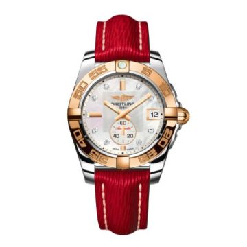 Breitling Galactic 36 Automatic Stainless Steel / Rose Gold / Pearl Diamond / Sahara