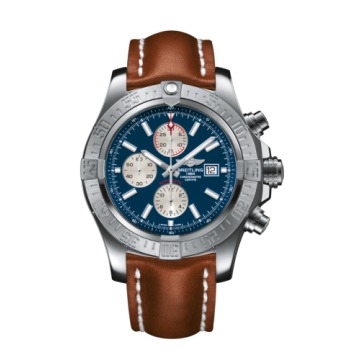 Breitling Super Avenger II Stainless Steel / Mariner Blue / Calf / Pin