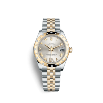 Rolex Datejust 31 Rolesor Yellow Domed Diamond / Jubilee / Silver Roman