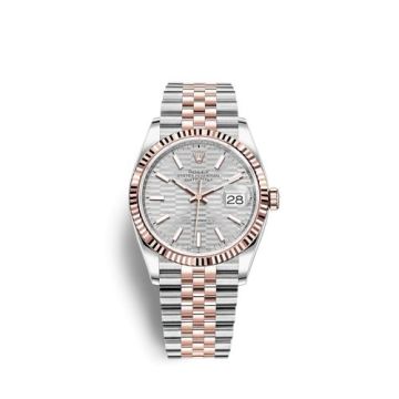 Rolex Datejust 36 Stainless Steel / Everose / Fluted / Silver - Fluted / Jubilee