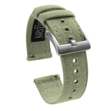 Sage Green Premium Canvas Watch Band - 21mm