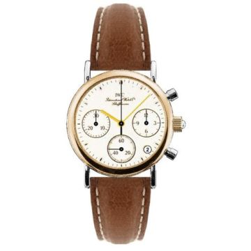 IWC Schaffhausen Portofino Lady Chronograph MecaQuartz Stainless Steel / Rose Gold / White / Calf