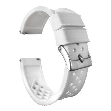 White Tropical Style Watch Band - 24mm