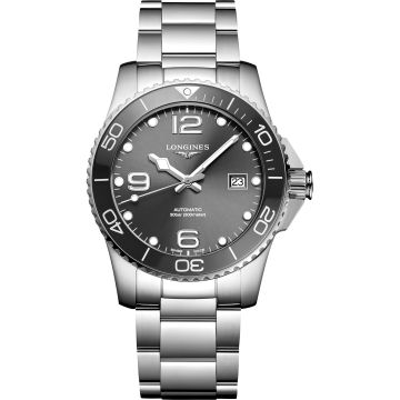 Longines HydroConquest 41 Automatic Stainless Steel / Ceramic / Grey / Bracelet
