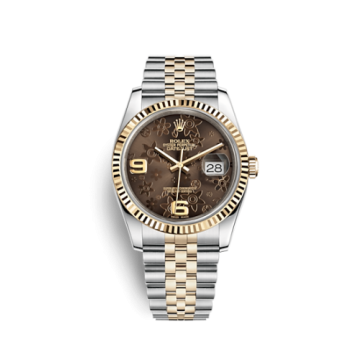 Rolex Datejust 36 Rolesor Yellow Fluted / Jubilee / Bronze Floral
