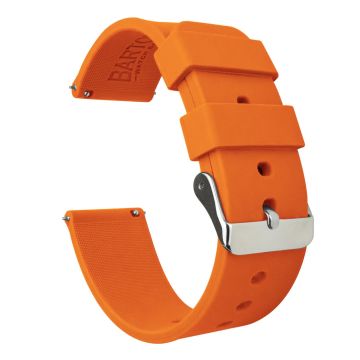 Silicone Pumpkin Orange Watch Band - 22mm
