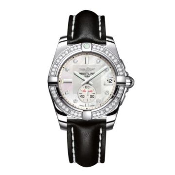 Breitling Galactic 36 Automatic Stainless Steel / Diamond / Pearl Diamond / Calf