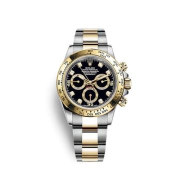 Rolex Cosmograph Daytona Stainless Steel / Yellow Gold / Black - Diamond