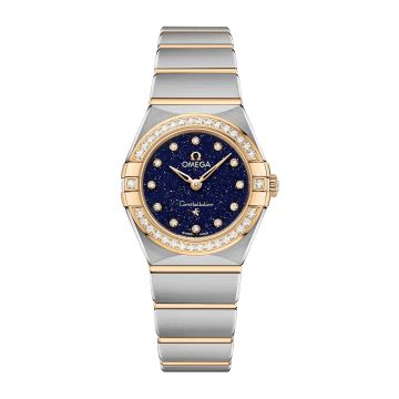 Omega Constellation Manhattan 25 Quartz Stainless Steel / Yellow Gold / Aventurine / Diamond