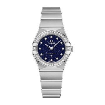 Omega Constellation Manhattan 25 Quartz Stainless Steel / Aventurine / Diamond