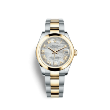 Rolex Datejust 31 Rolesor Yellow Domed / Oyster / MOP Roman